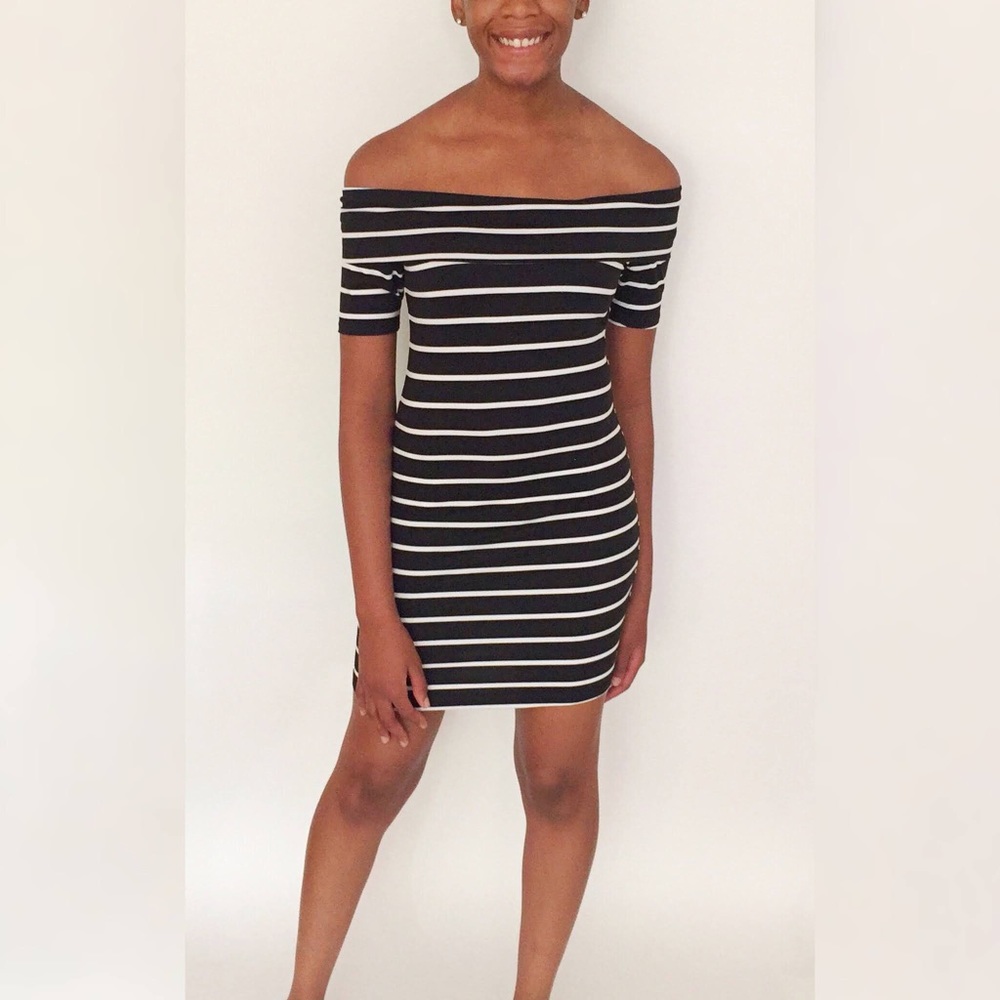 Black and White Stripe Dress